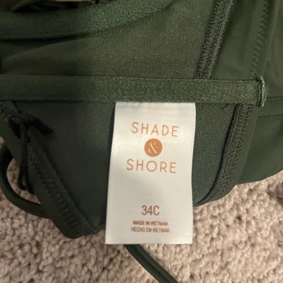 2/$25 NWT Shade & Shore Bikini Top - Dark Green - Size 34 C - Picture 5 of 7